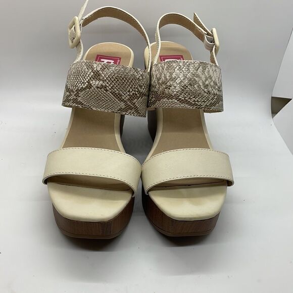 Pop Womens Complete Wedge Sandals Snake Skin Size 7M - Picture 3 of 11
